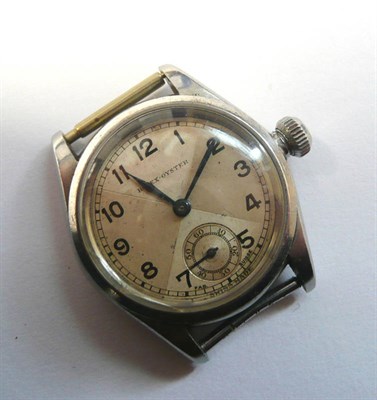 Lot 387 - A Boy's Size Stainless Steel Wristwatch, signed Rolex, Oyster, Ref: 3121, circa 1945, 15-jewel...