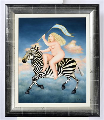 Lot 1095 - Beryl Cook (1926-2008) ''Virgo''  Signed, inscribed verso and dated March 1988, oil on board,...