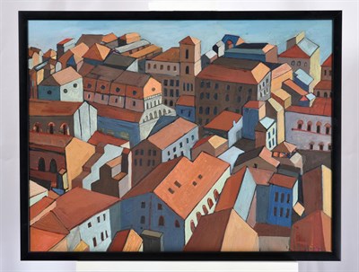 Lot 1107 - Andy Burgess (b.1969) ''Lucca'' Signed, inscribed verso and dated (19)99, oil on canvas, 49.5cm...