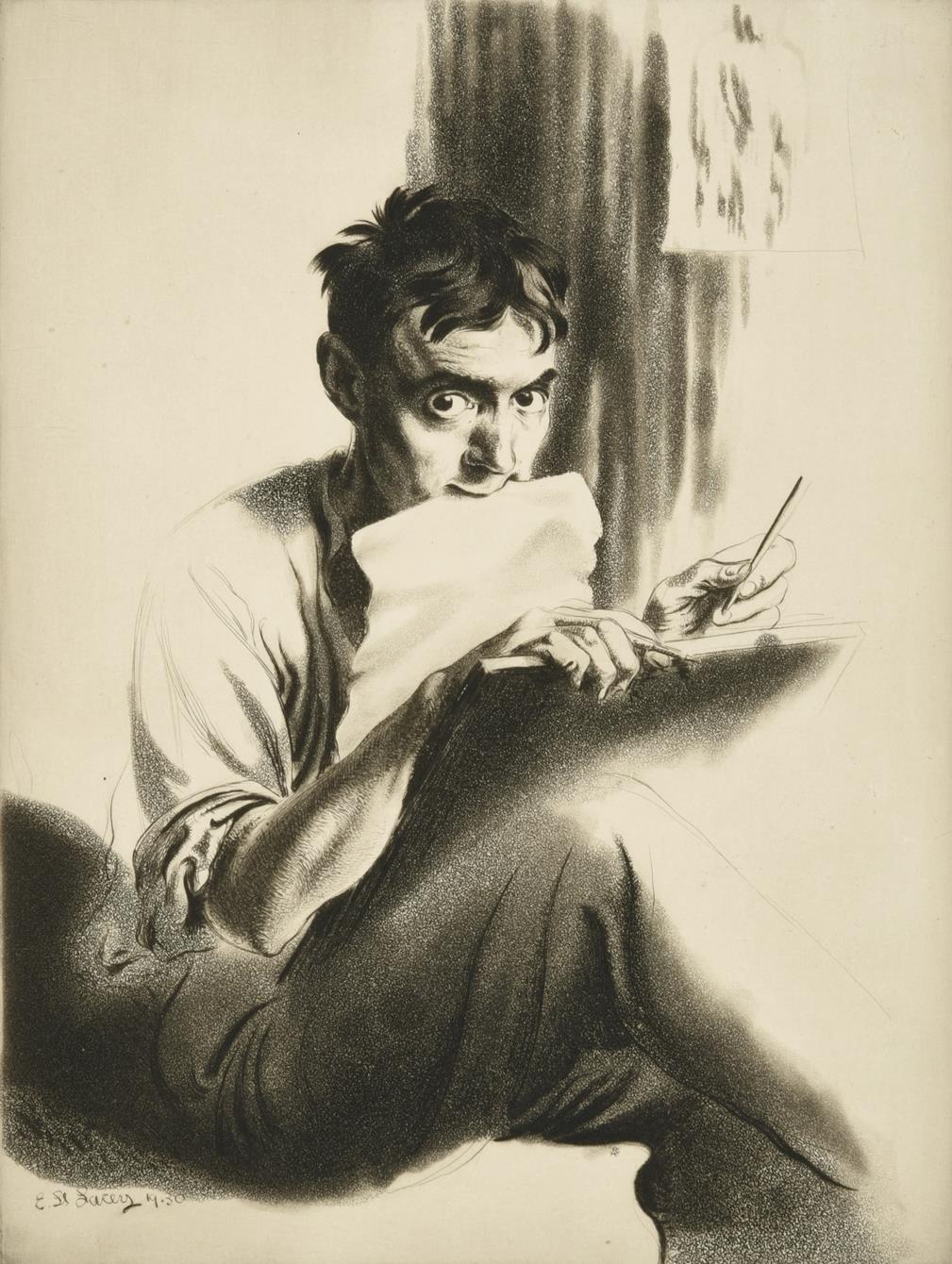 Lot 2 - Edward Hill Lacey (1892-1967) ''The Drypointer'' (1930) Signed and inscribed in pencil to...