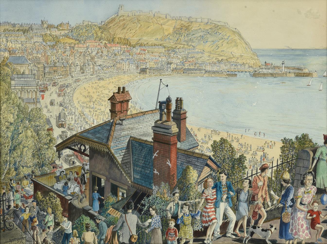 Lot 15 - Frederick (Fred) Cecil Jones RBA (1891-1966) ''Scarborough'' Signed, inscribed and dated 1950,...