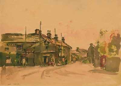 Lot 20 - Frederick (Fred) Lawson (1888-1968)  Kings Arms Redmire Signed, ink and watercolour, together...
