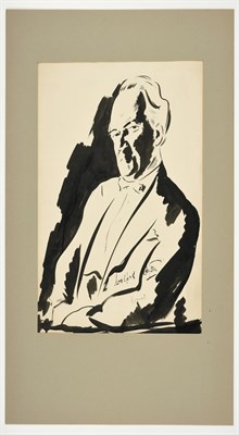 Lot 47 - Jacob Kramer (1892-1962) ''Walford Hyden'', half length portrait Signed in pencil, inscribed in...