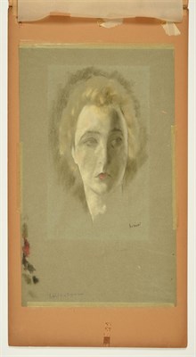 Lot 55 - Jacob Kramer (1892-1962) ''Portrait of a Tragedienne'' Signed, inscribed with the title in biro...
