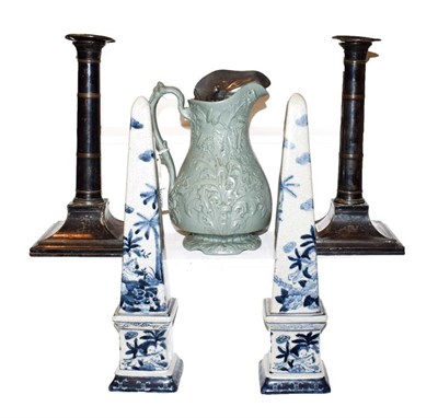 Lot 4 - A pair of old Sheffield plate candlesticks, late 18th/early 19th century, with circular drip...
