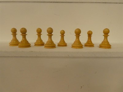 Lot 31 - A mid 20th century games compendium, chess set in box, together with two bezique cabinets, one with