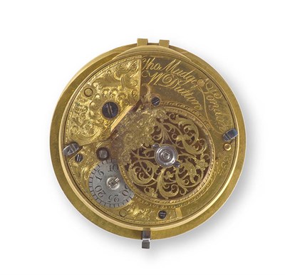 Lot 413 - An Open Faced Bras En L'Air Pocket Watch