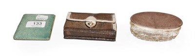 Lot 133 - A Victorian silver mounted snakeskin wallet with leather fitted interior, by William Amaziah...