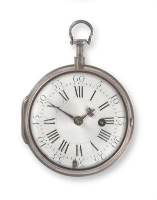 Lot 415 - A Silver Quarter Repeating Verge Pocket Watch, signed Guillaume et Isidor Champion, a Paris,...