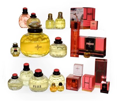Lot 191 - Collection of Yves Saint Laurent Paris dummy factices and scent bottles of varying sizes (on tray)