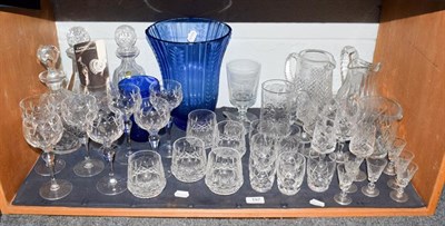 Lot 197 - A quantity of cut lead crystal including a part suite of Waterford drinking glasses, decanters...