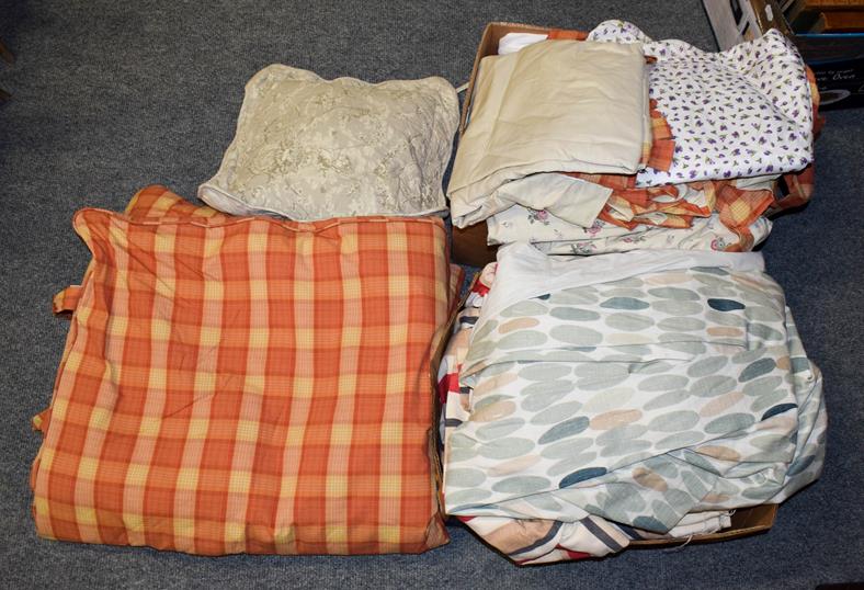 Lot 262 - Two boxes of Laura Ashley curtains etc