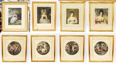 Lot 1014 - A quantity of decorative prints to include portraits after Joshua Reynolds and Thomas Lawrence (8)