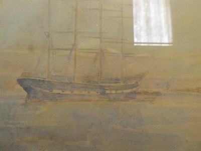 Lot 1026 - Philip Connard RA, the Arethusa Training Ship, signed watercolour, 38cm by 48cm, provenance; FR...