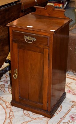 Lot 1090 - A late Victorian walnut bedside cabinet, 40cm by 36cm by 83cm high