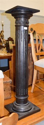Lot 1133 - A patinated composite fluted column, 104cm high, top 24.5cm square