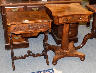 Lot 1159 - A Regency mahogany centre pedestal occasional table with single drawer, 54cm by 52cm by 73.5cm high