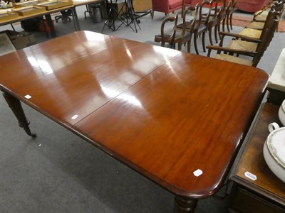 Lot 1172 - A Victorian mahogany extending dining table with additional leaf, 106cm by 180cm by 76cm high...