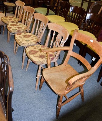 Lot 1180 - Five modern various pine chairs