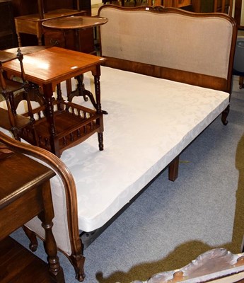 Lot 1213 - A French carved walnut double bed, 160cm by 215cm by 110cm high