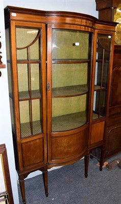 Lot 1228 - An Edwardian mahogany bow-front display cabinet, 107cm by 42cm by 172cm high