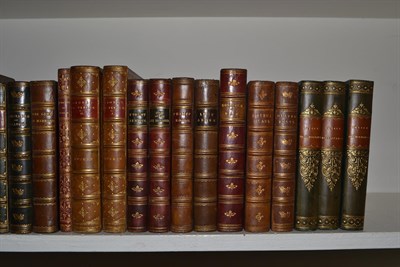 Lot 28 - Bindings A quantity of leather-bound books, calf and morocco  (qty)