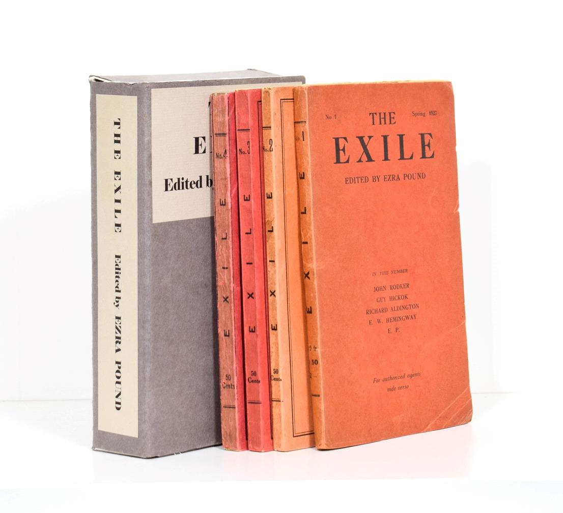 Lot 58 - Pound (Ezra) edit. The Exile, Nos. 1 to 4, Dijon and Chicago, Spring 1927 - Autumn 1928, four...