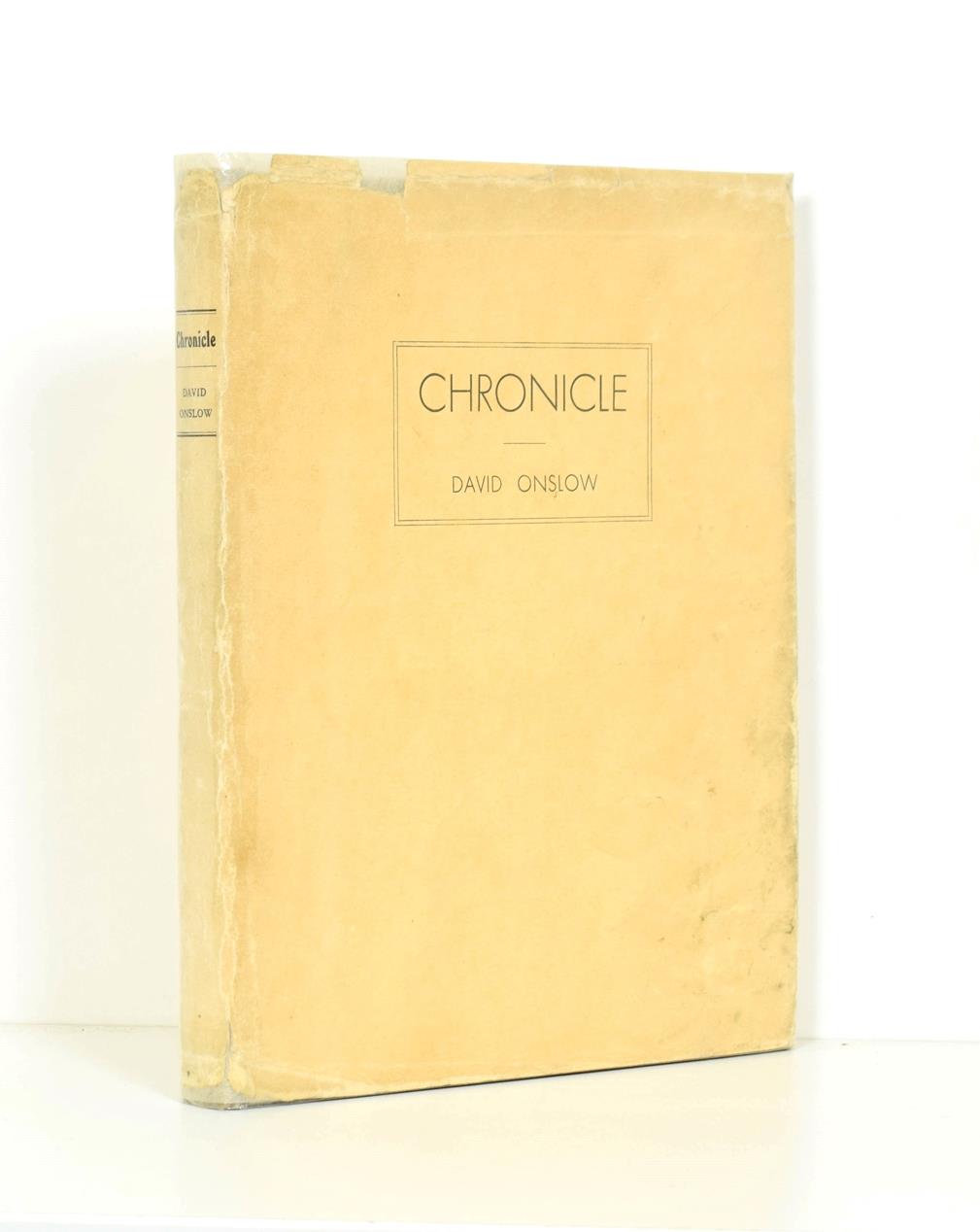 Lot 70 - Onslow (David)  [pseud. for Eric Partridge] Chronicle, private printing, no date, numbered...