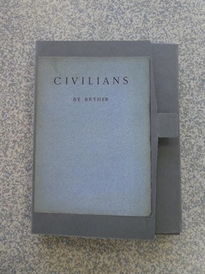 Lot 115 - Bryher [Winifred Ellerman] Civilians, Territet: Pool, 1927, first edition, printed in Dijon,...