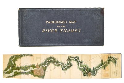 Lot 146 - River Thames Tombleson's Panoramic Map of the Thames and Medway, J. Reynolds, no date, coloured...