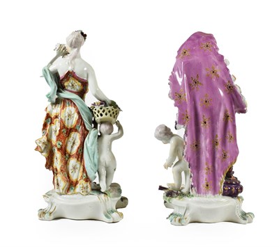 Lot 8 - A Pair of Derby Porcelain Figures of Summer and Winter, circa 1765, from a set of The Seasons,...