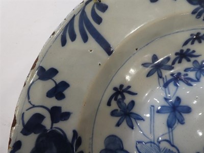 Lot 16 - An English Delft Stand, circa 1760, of circular form, the convex centre painted in blue with...