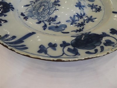 Lot 16 - An English Delft Stand, circa 1760, of circular form, the convex centre painted in blue with...