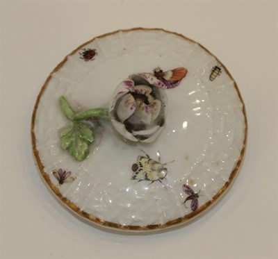 Lot 49 - A Meissen Porcelain Tea Service, circa 1750, painted with birds in branches and with scattered...