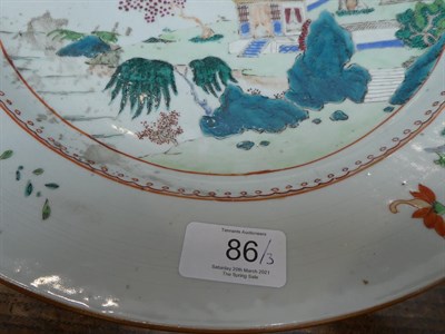 Lot 86 - ~ A Pair of Chinese Porcelain Dishes, Yongzheng/Qianlong, painted in famille rose enamels with...