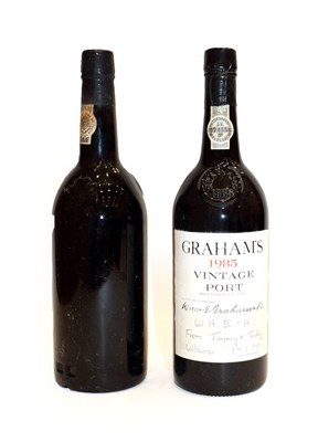 Lot 129 - ~ Dow's 1977 Vintage Port (one bottle), Graham's 1985 Vintage Port (one bottle) (2)