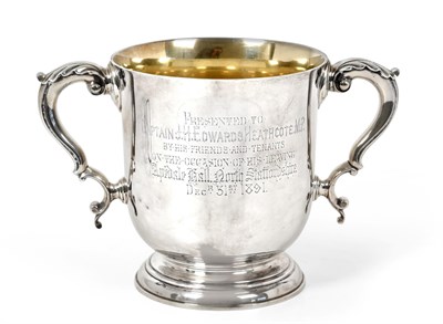 Lot 135 - ~ A Victorian Silver Cup, by Frederick Elkington, London, 1886, tapering and on spreading foot,...