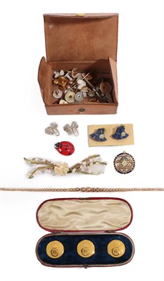 Lot 148 - ~ A Collection of Jewellery, including a simulated pearl necklace, a pair of filigree earrings, two