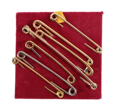 Lot 160 - ~ Seven Stock Pins, of various sizes ranging from 5.0cm to 7.6cm