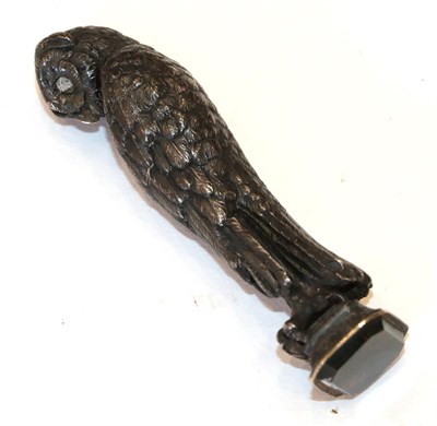 Lot 166 - ~ A Silvered Metal Hand Seal, Apparently Unmarked, Mid 19th Century, Possibly French, modelled...