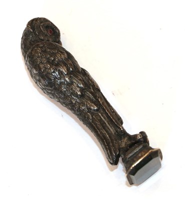 Lot 166 - ~ A Silvered Metal Hand Seal, Apparently Unmarked, Mid 19th Century, Possibly French, modelled...