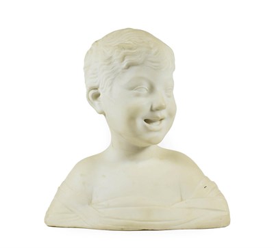 Lot 235 - After Desiderio da Settignano (c.1428-1464): A White Marble Bust of the Laughing Boy, 31cm high See