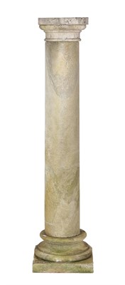 Lot 255 - ^ A Grey Marble Column, 19th century, the square top on a cavetto capital, plain column,...