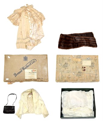 Lot 273 - ~ Assorted 20th Century Costume and Accessories, including a white ermine evening jacket with...
