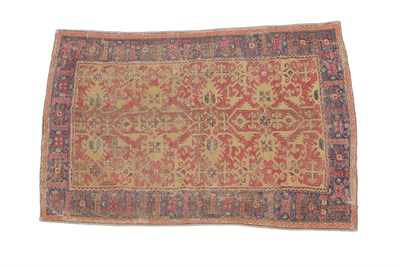 Lot 294 - Lotto Rug West Anatolia, 17th century The terracotta field with typical mustard medallions enclosed