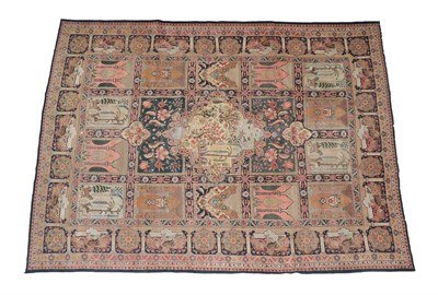 Lot 326 - Tabriz Carpet Iranian Azerbaijan, circa 1950 The polychrome compartmentalised field with garden...