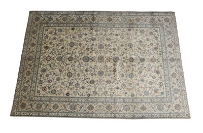 Lot 334 - Large Kashan Carpet Central Iran, circa 1960 The ivory field with an allover design of...