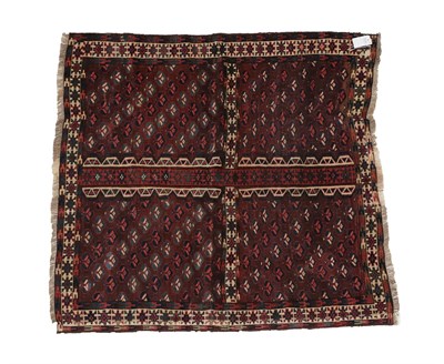 Lot 343 - Yomut Ensi East Caspian Region, circa 1880 The pale aubergine quartered field with a lattice of...