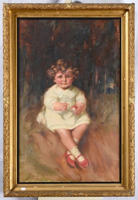 Lot 362 - ~ James Peter Quinn (1869-1951) Australian Portrait of Col. Heathcote as a child, holding an...