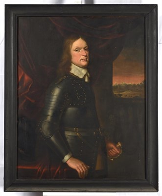 Lot 376 - ~ Manner of Robert Walker (1599-1658) Portrait of a gentleman, three-quarter length, standing...